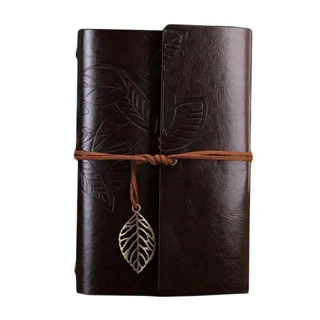 Leaf Embossed Leather Journal