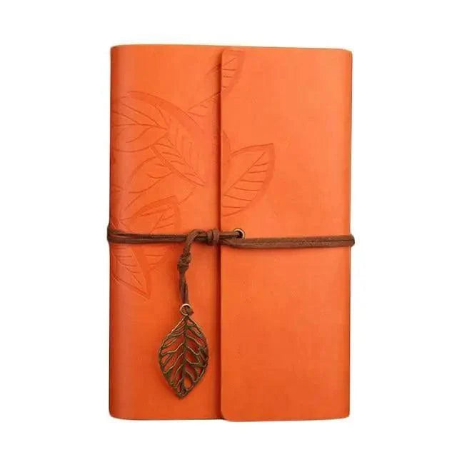 Leaf Embossed Leather Journal