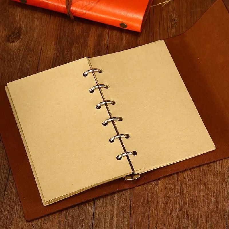 Leaf Embossed Leather Journal