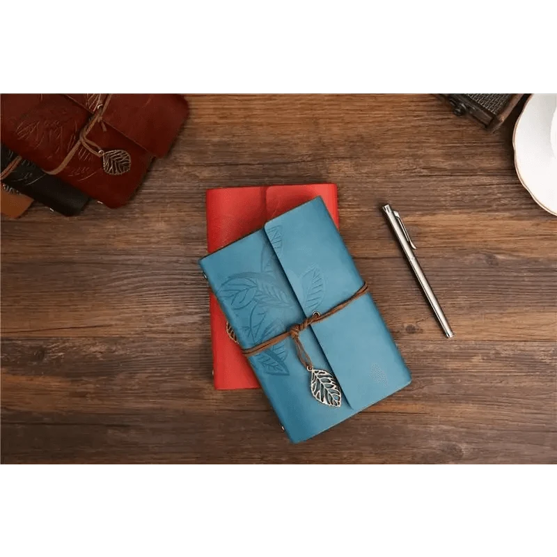 Leaf Embossed Leather Journal
