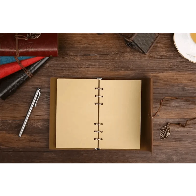 Leaf Embossed Leather Journal