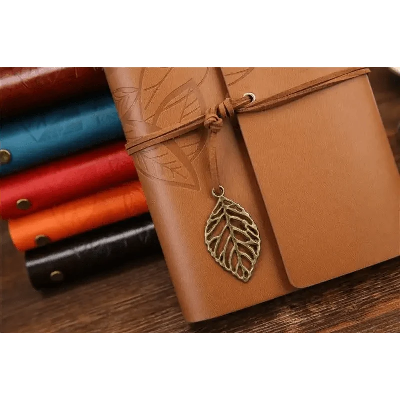 Leaf Embossed Leather Journal