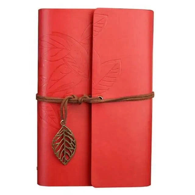 Leaf Embossed Leather Journal