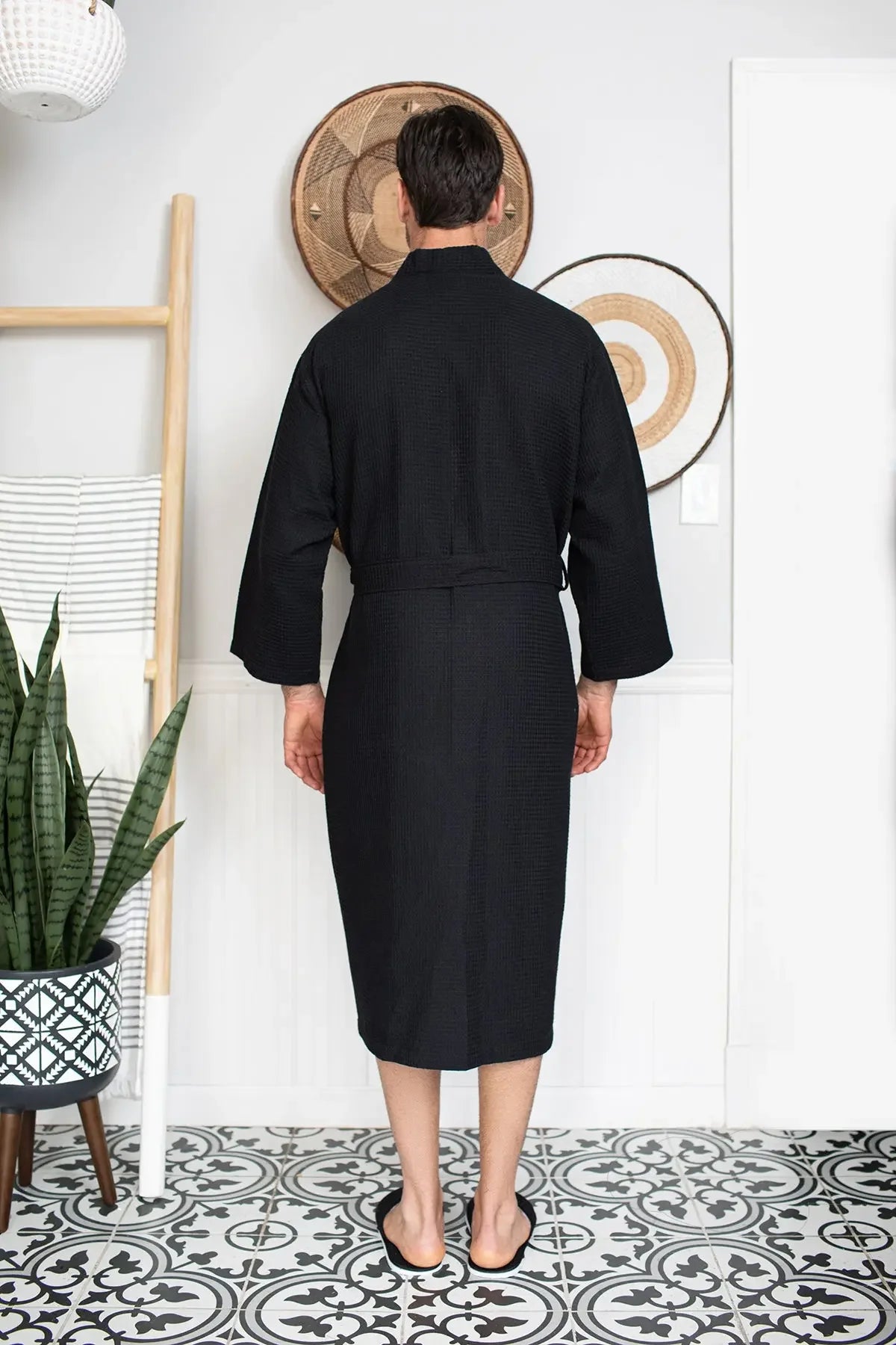 Waffle Spa Robe – Lightweight Quick-Dry Kimono Bath Robe