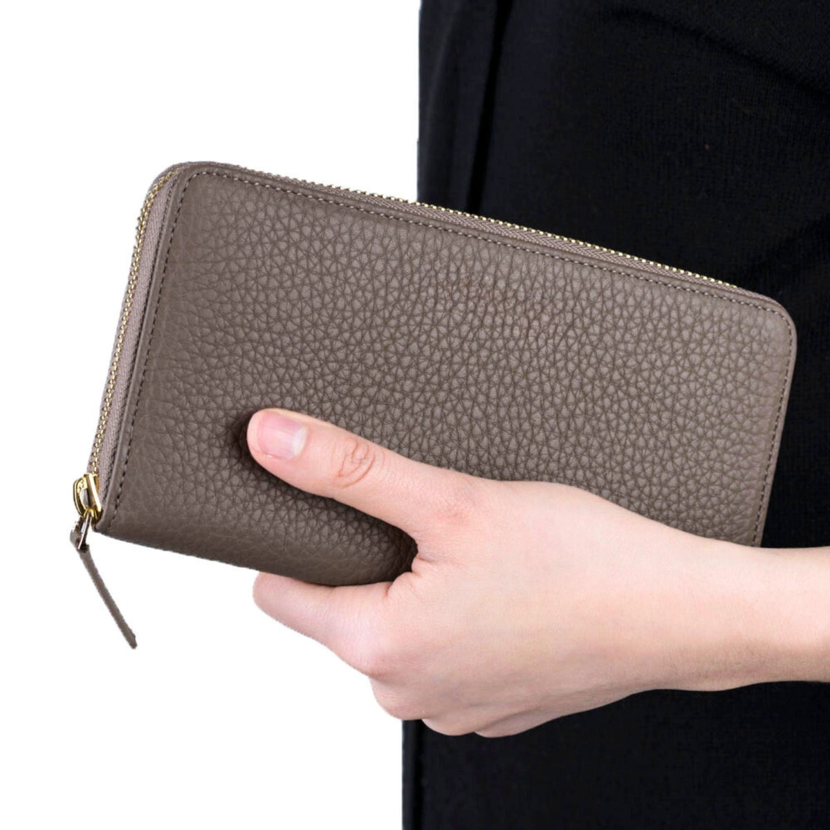 Westminster Handmade Full-Grain Leather Zip-Around Clutch Wallet