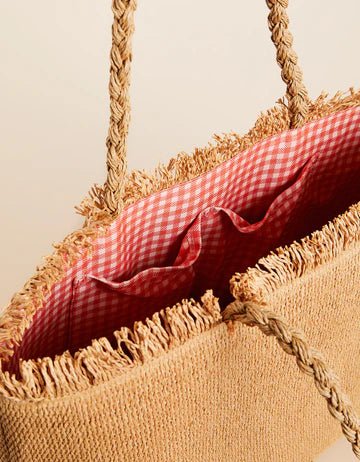 Hamilton Crab Woven Straw Tote Bag – Embroidered Crab